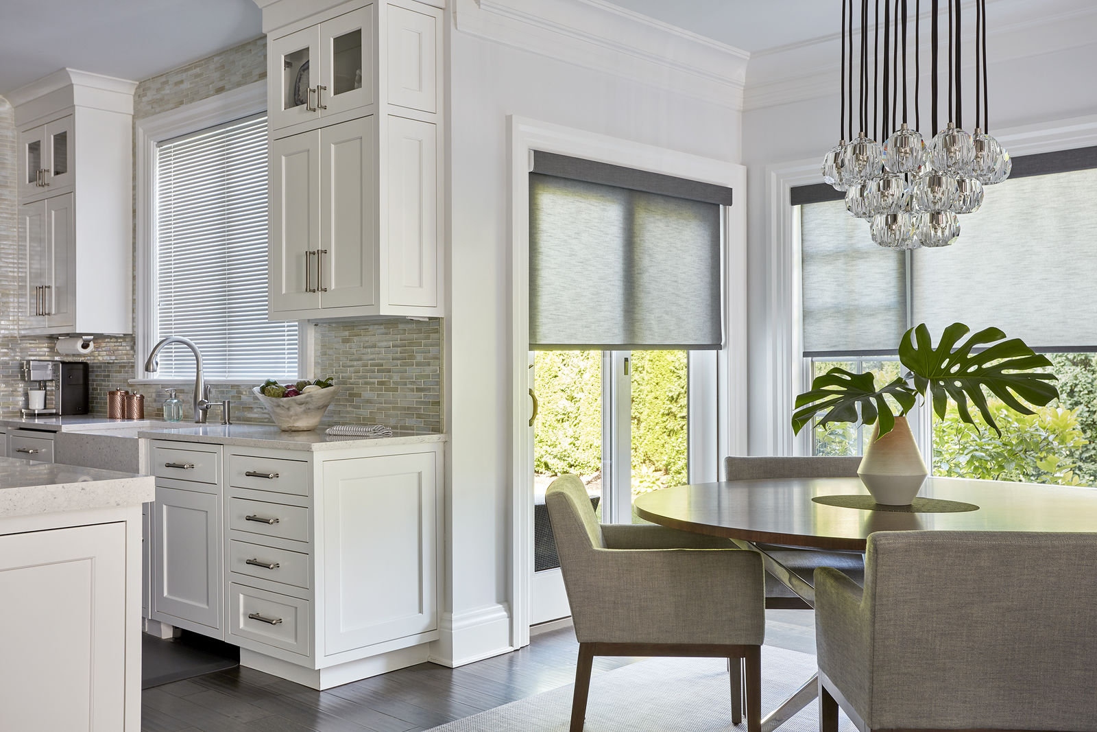 Roller shades for the kitchen & dining room