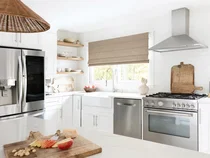 Roman Shades in Kitchen