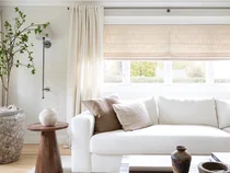 Roman Shades in Living Room