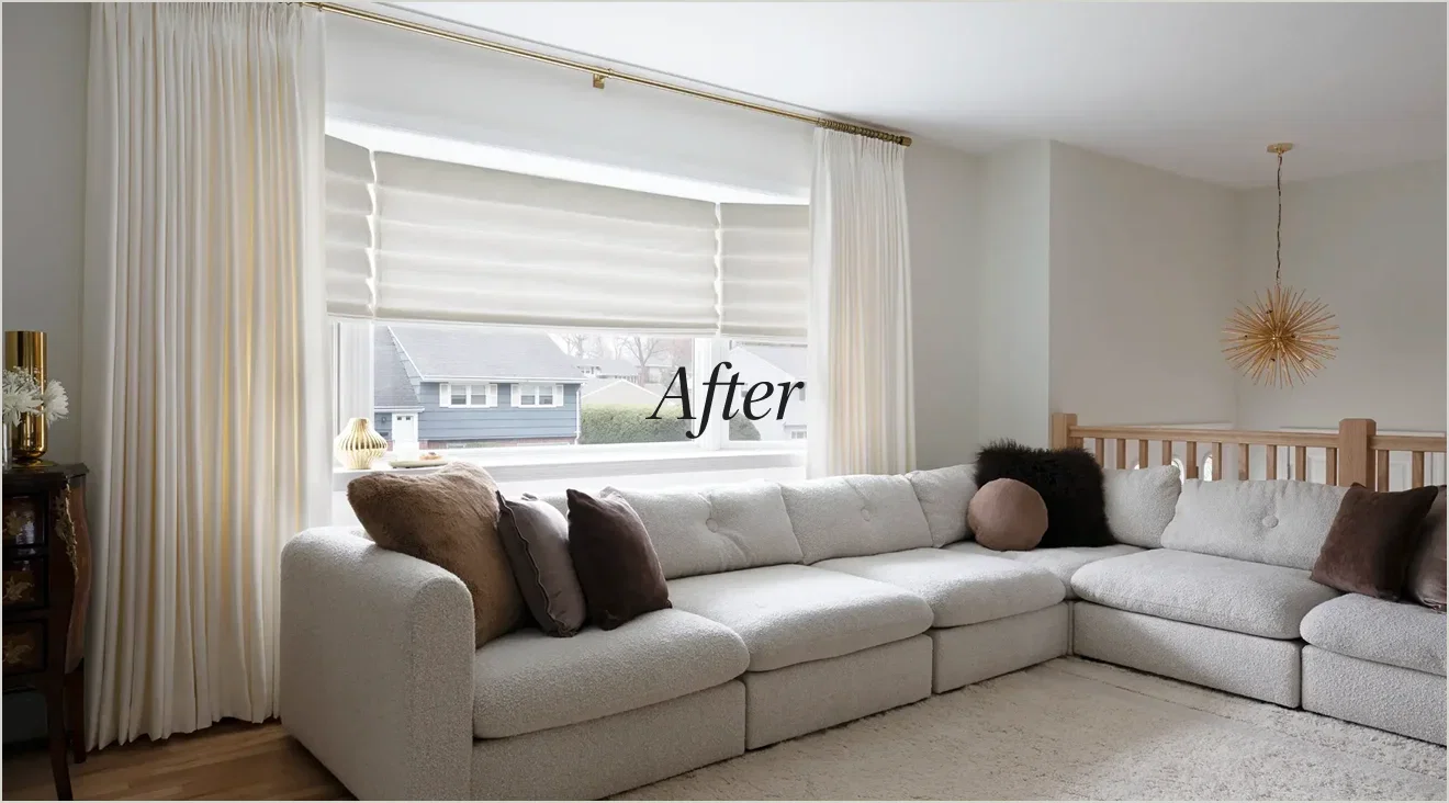 After custom window treatment