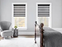 Cascade / Zebra Shades in Bedroom