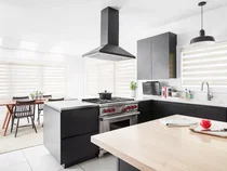 Cascade / Zebra Shades in Kitchen