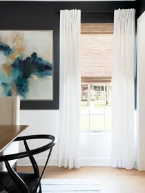 Tailored-Fit Drapery<br>Linen Cotton, Weave White