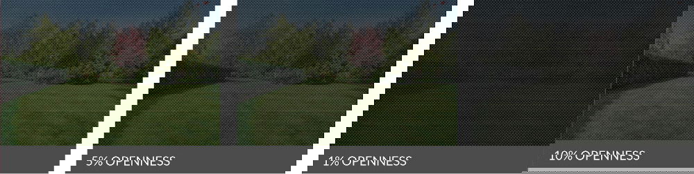 Openness factor of solar shades Openness factor of solar shades