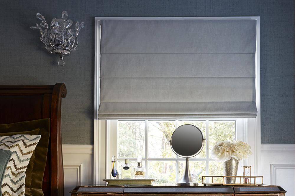 Flat roman shades