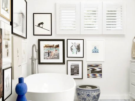 White Blinds in Bathroom