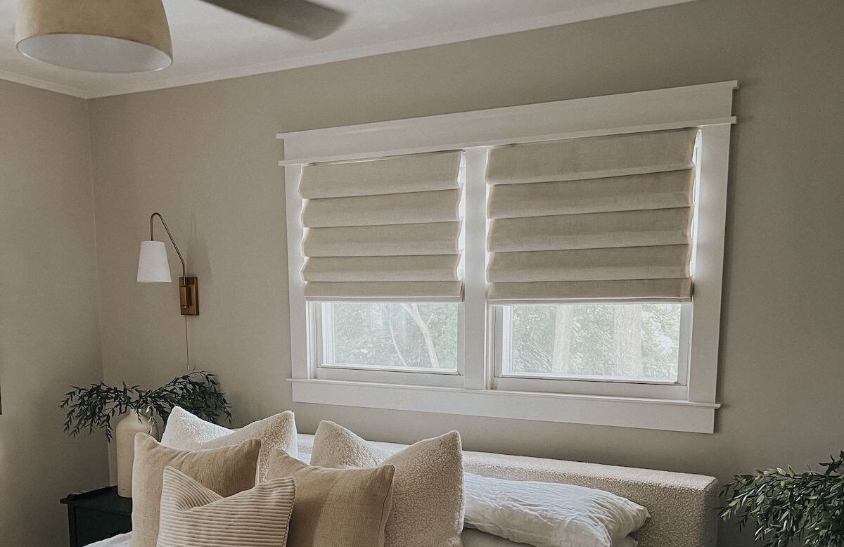 Roman Shades in the Bedroom