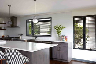 wood blinds in kitchen Blinds to Go project