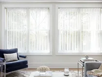 Melody Vertical Sheers in Living Room
