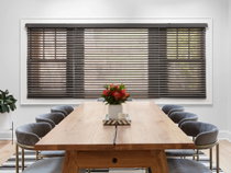 Wood Blinds in Dining Room Wood Blinds in Dining Room