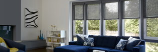 solar shades in living room