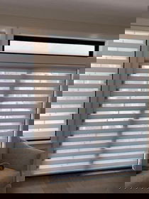 Modern window treatments for sliding glass doors