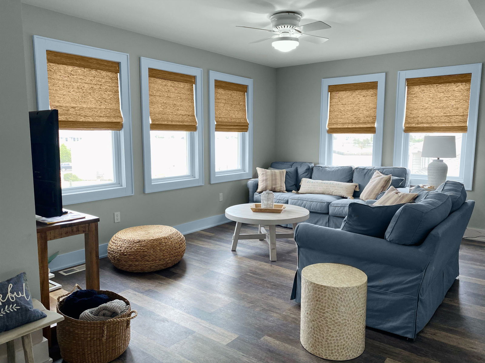 woven wood shades to a room with a beach vibe woven wood shades to a room with a beach vibe