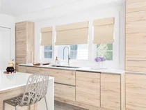 Woven Wood Shades in Kitchen